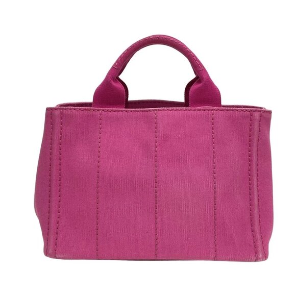 PRADA Canapa - Pink Canvas Tote Bag 332-062425 - Picture 2 of 10